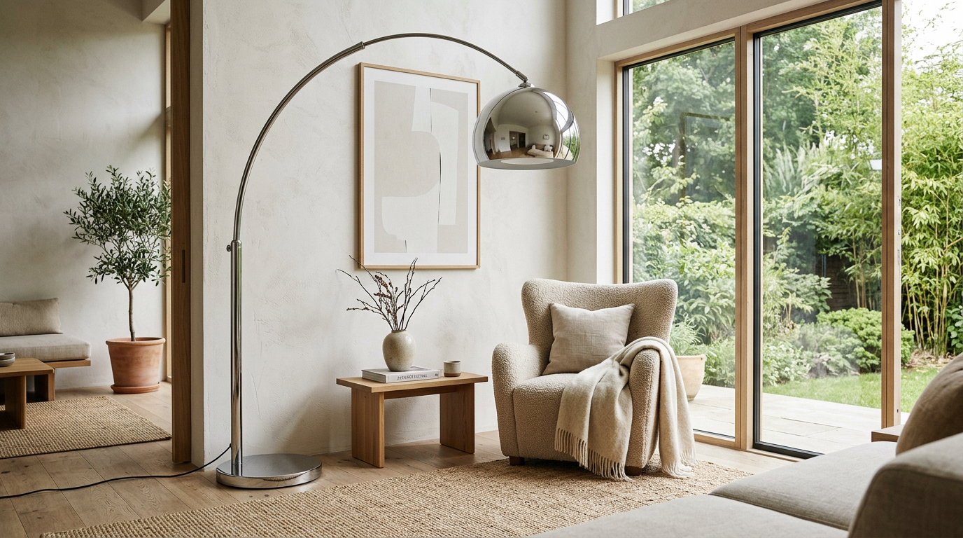 Salon z lampą podłogową Luxora