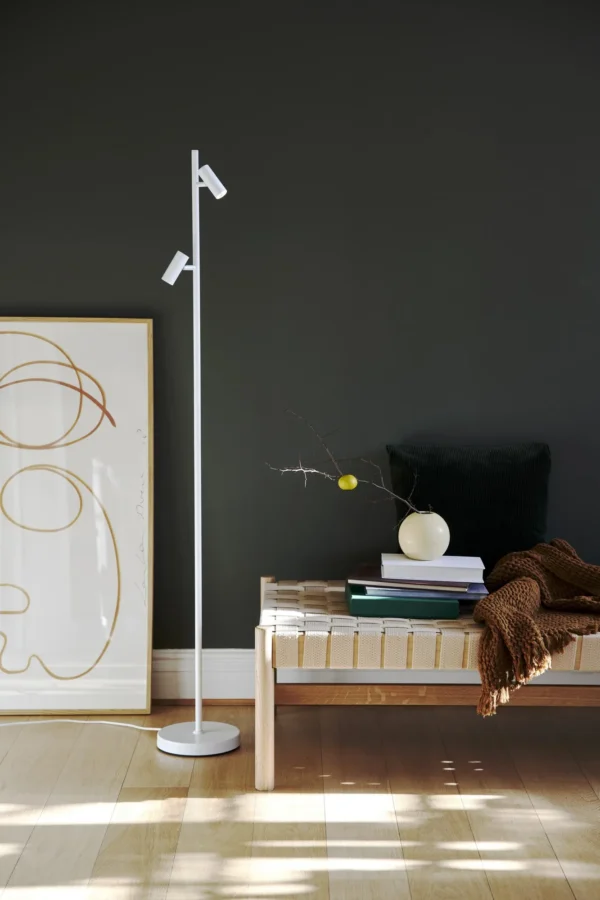 Lampa podłogowa Nordlux Omari Biały