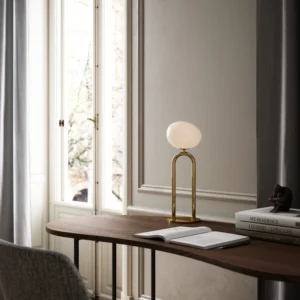 Lampa stołowa Nordlux Shapes Mosiądz