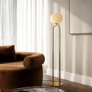 Lampa podłogowa Nordlux Shapes Mosiądz