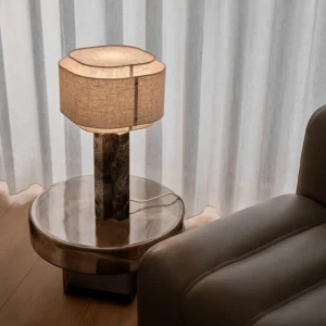 Lampa stołowa Nordlux Takai Marble Beżowa