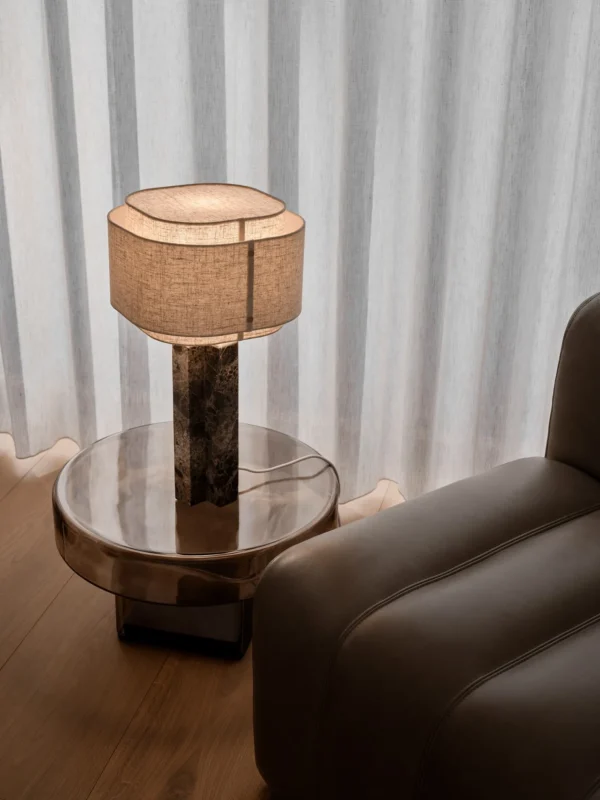 Lampa stołowa Nordlux Takai Marble Beżowa