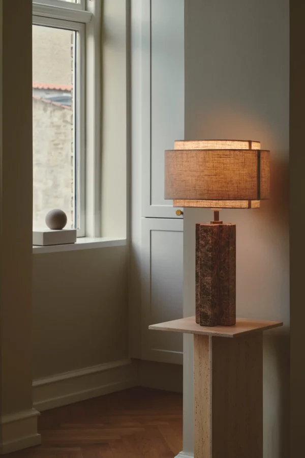 Lampa stołowa Nordlux Takai Marble Beżowa