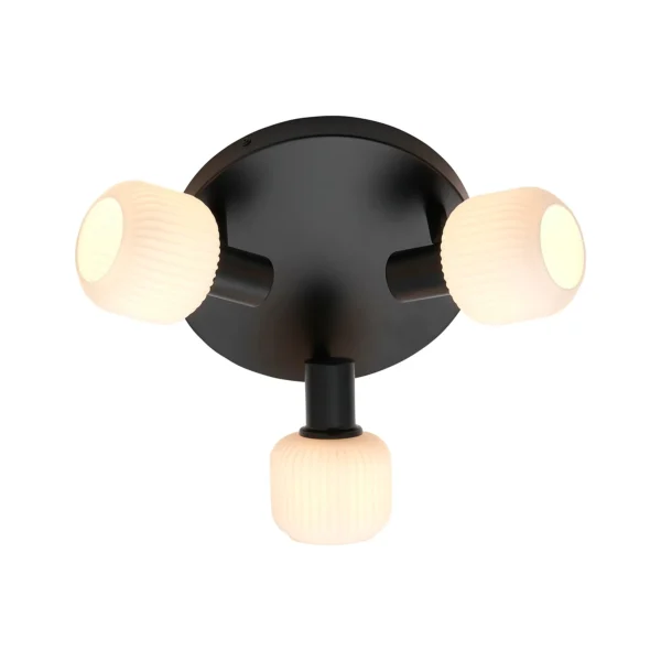 Plafon Nordlux Milford Mini 3-Rondel Czarny