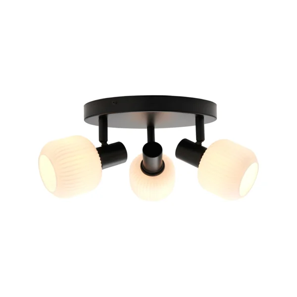 Plafon Nordlux Milford Mini 3-Rondel Czarny