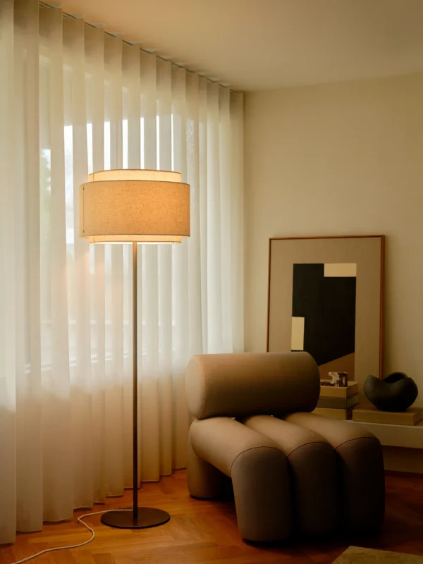 Lampa podłogowa Nordlux Takai Beżowa