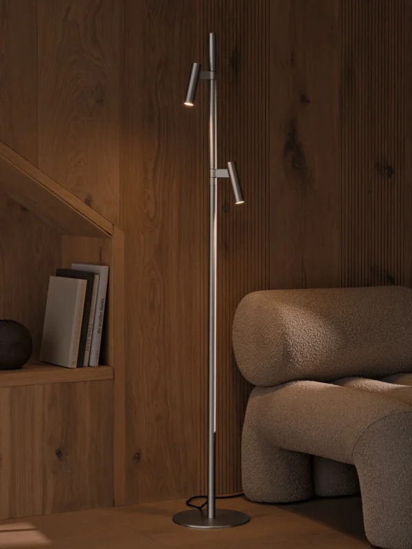 Lampa podłogowa Nordlux Makoto Satynowy Chrom
