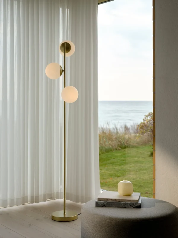 Lampa podłogowa Nordlux Lilly Mosiądz